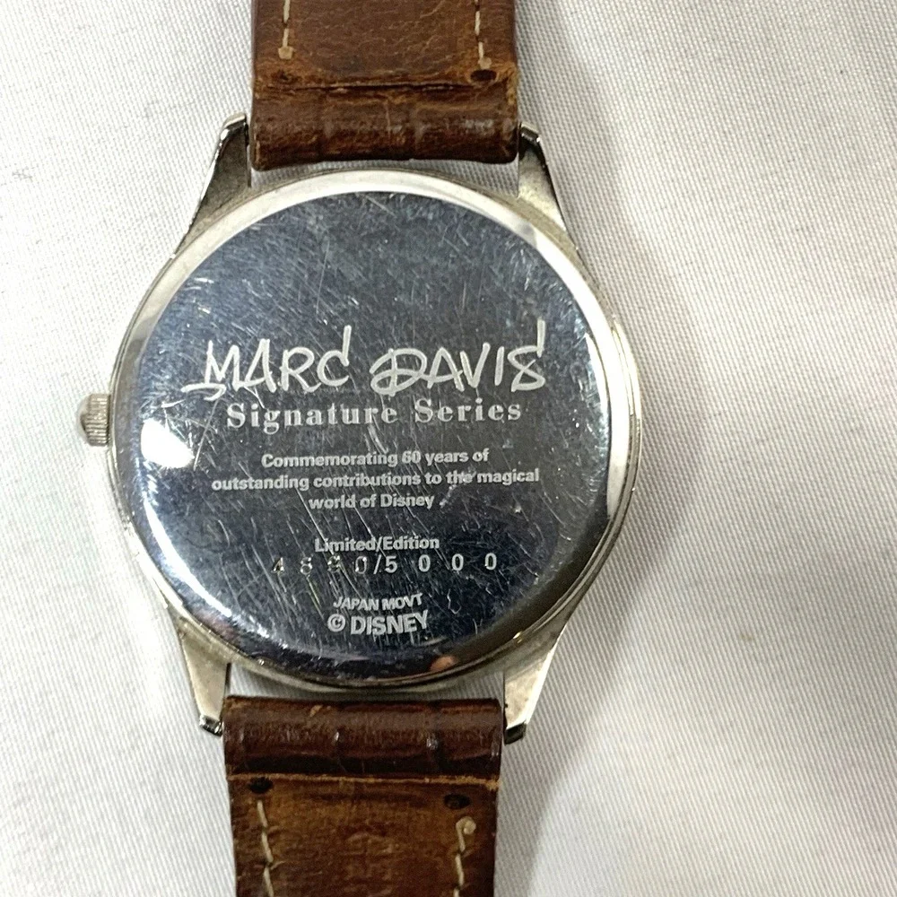 Disney Cruella DeVil Watch Marc Davis Leather Band NEW BATTERY Running w/Box